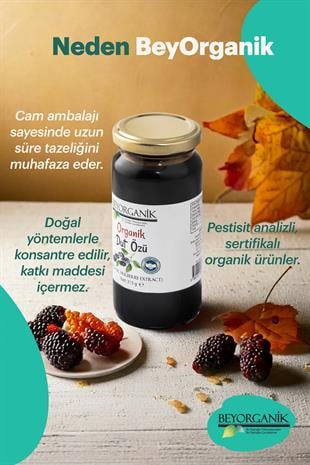Organik Dut Özü 315gr   (PESTİSİT VE AĞIR METAL ANALİZLİ)   