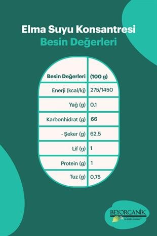 Organik Elma Suyu Konsantresi 685ml   (PESTİSİT ANALİZLİ)   
