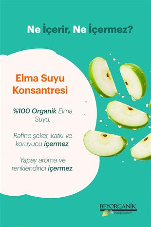 Organik Elma Suyu Konsantresi 685ml   (PESTİSİT ANALİZLİ)   