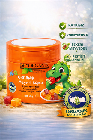 Organik Meyveli Küpler 50gr