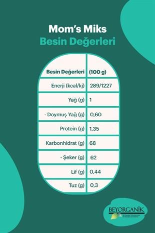 Organik MOMS Mix 315gr   (PESTİSİT VE AĞIR METAL ANALİZLİ)