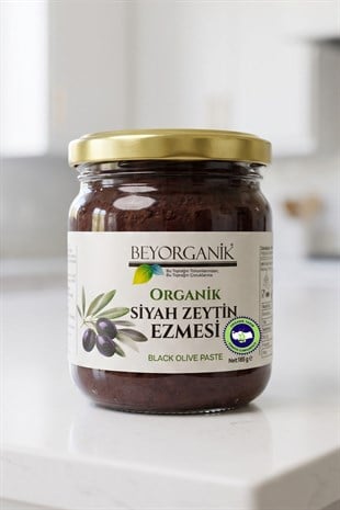 Organik Siyah Zeytin Ezmesi 185gr (Pestisit Analizli)