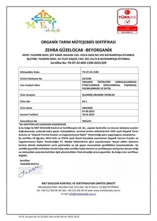Organik Tarhana VEGAN Yoğurtsuz- 300gr     (PESTİSİT VE AFLATOKSİN ANALİZLİ) 