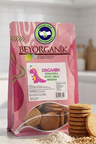 Organik Tereyağlı Siyez Unlu Bisküvi 100gr