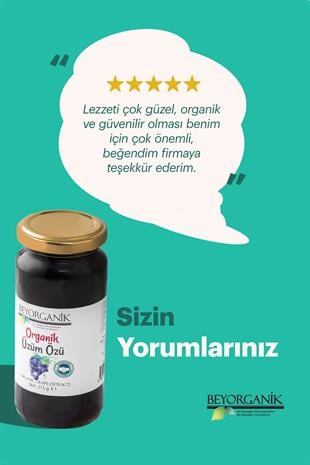Organik Üzüm Özü 315 gr  (PESTİSİT VE AĞIR METAL ANALİZLİ) 
