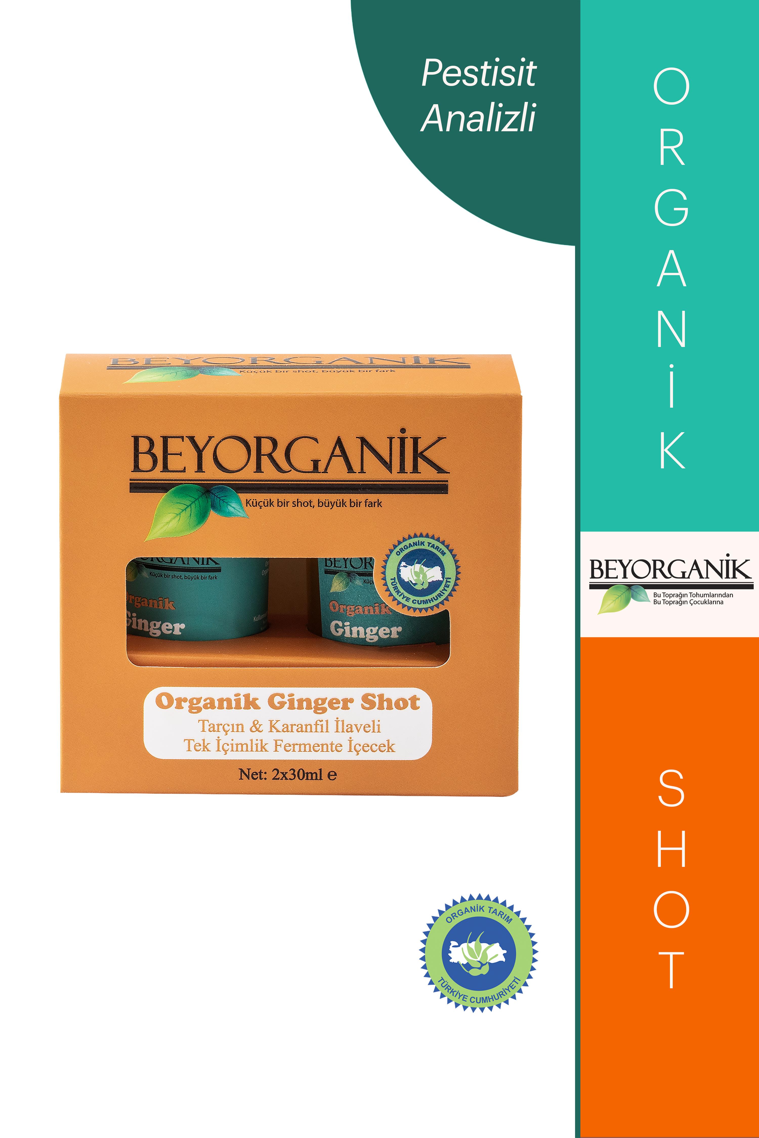Organik Ginger Shot 2'li (Tarçınlı) - Fermente, Bağışıklık