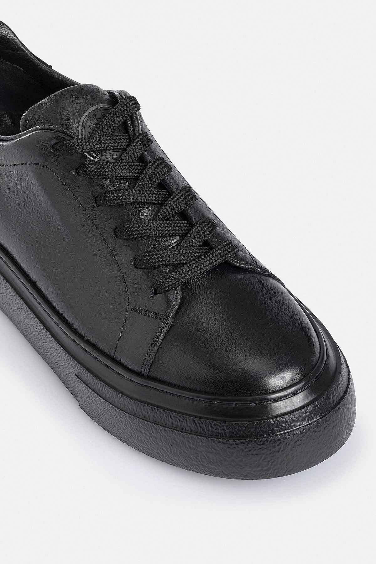 %100 Deri Termo Taban Siyah Erkek Sneaker Ayakkabı