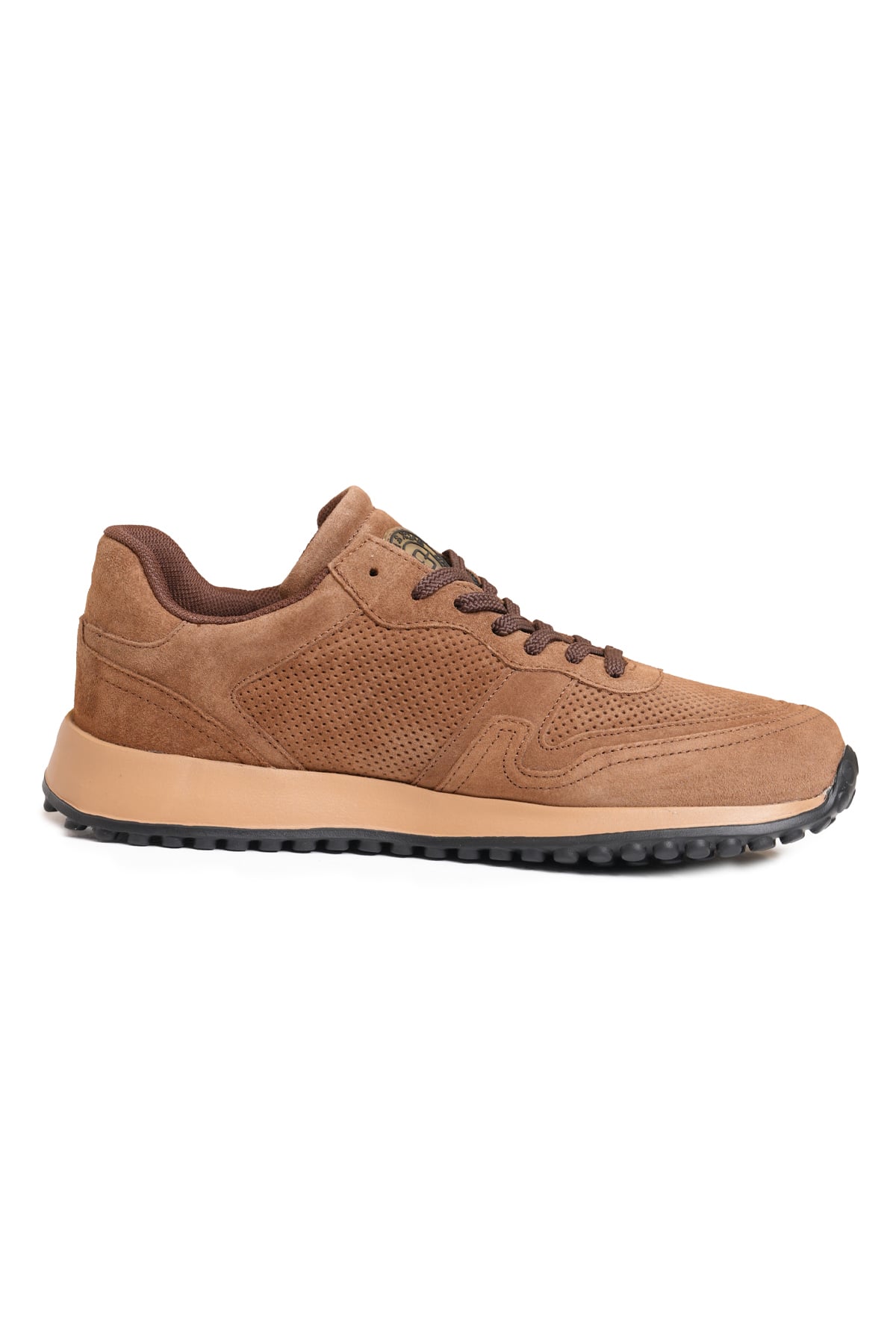 %100 Süet Deri Termo Taban Kahverengi Sneaker Ayakkabı