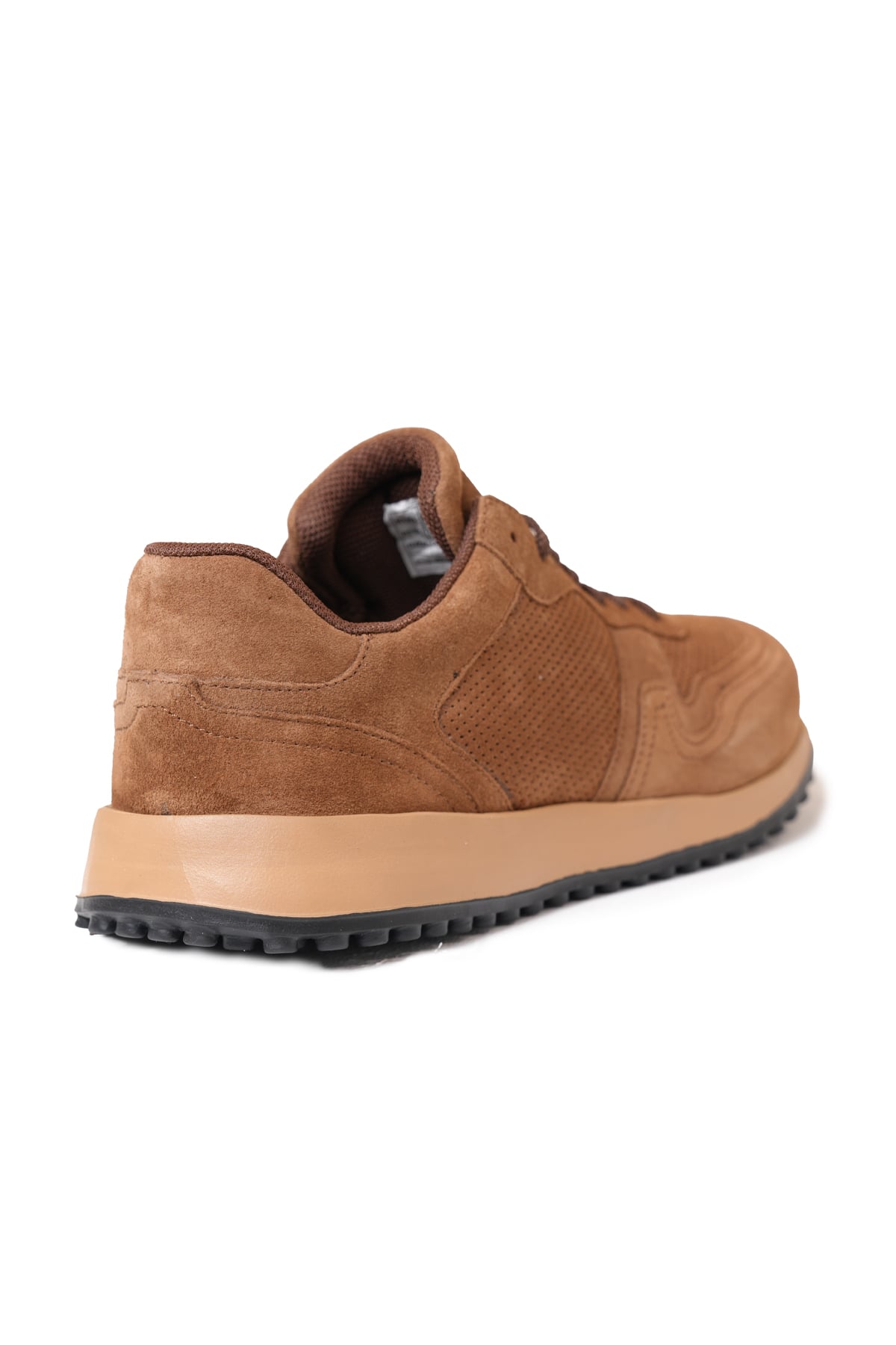 %100 Süet Deri Termo Taban Kahverengi Sneaker Ayakkabı