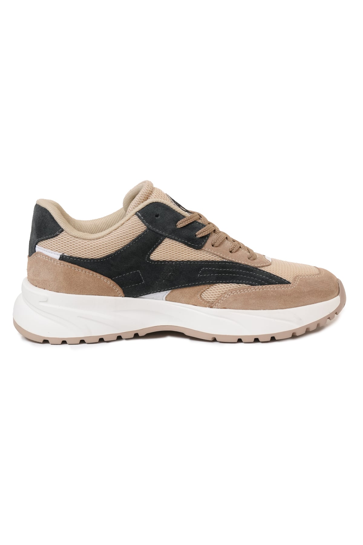 Termo Taban Bej Siyah Sneaker Ayakkabı