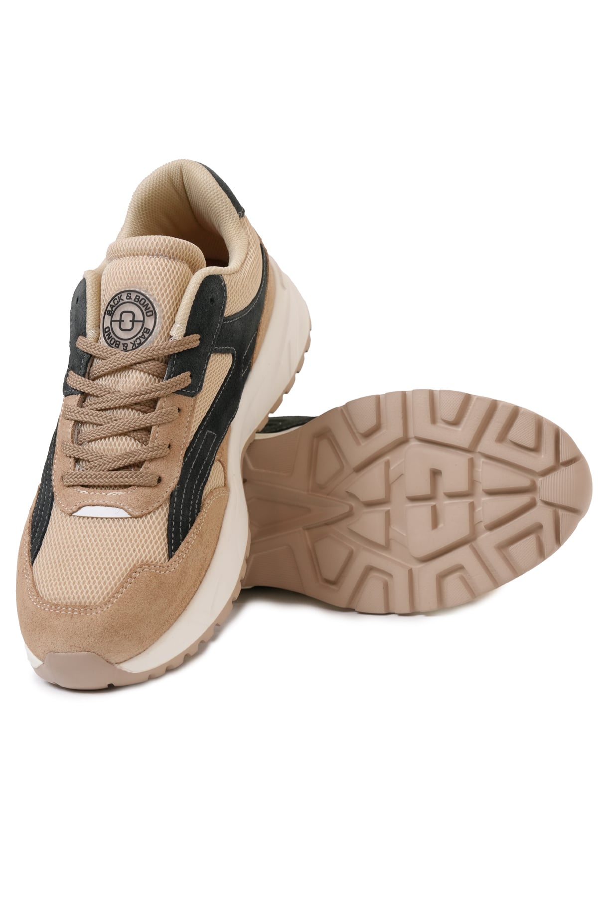 Termo Taban Bej Siyah Sneaker Ayakkabı