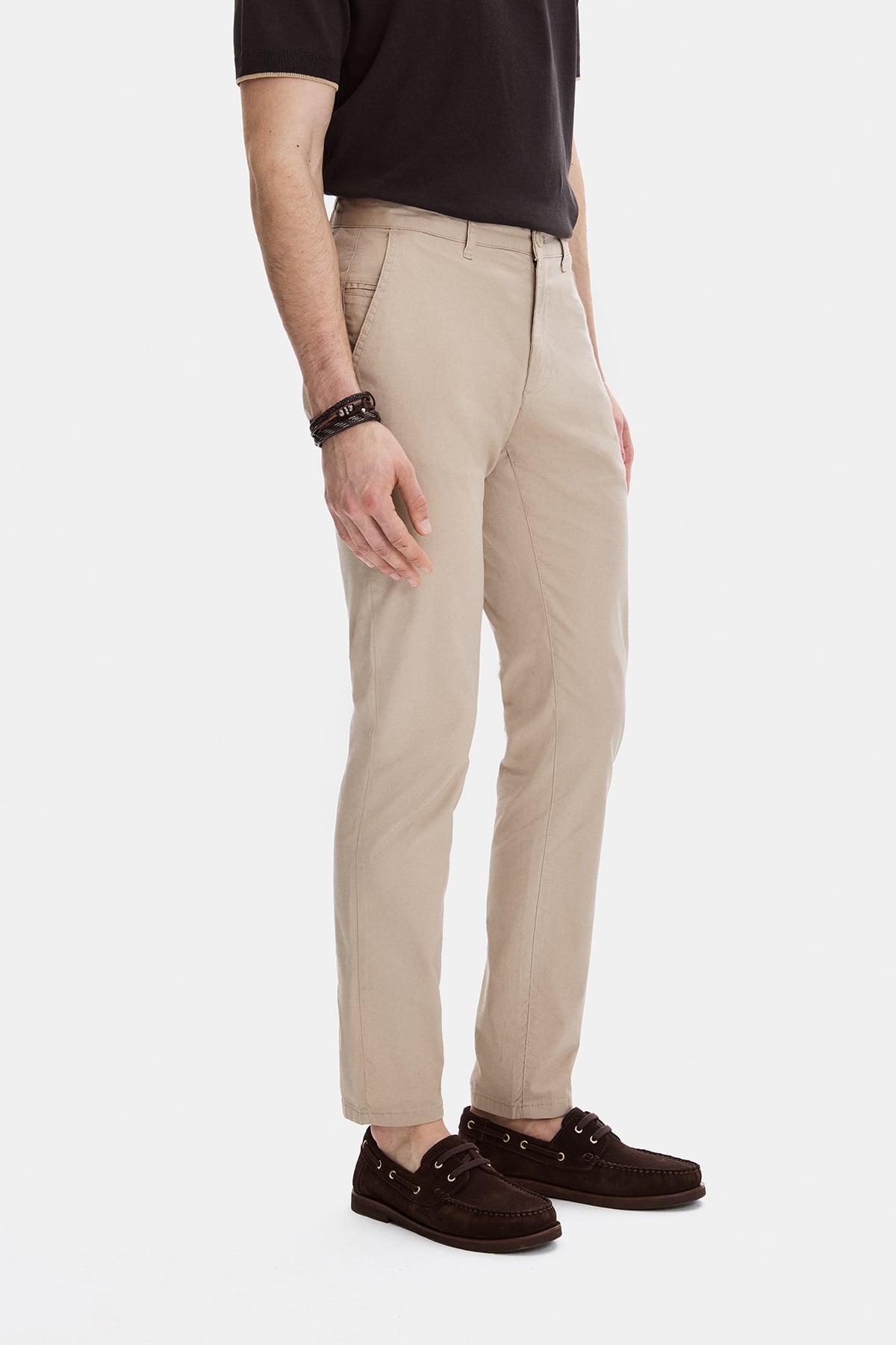 Bej Dokuma Chino Pantolon