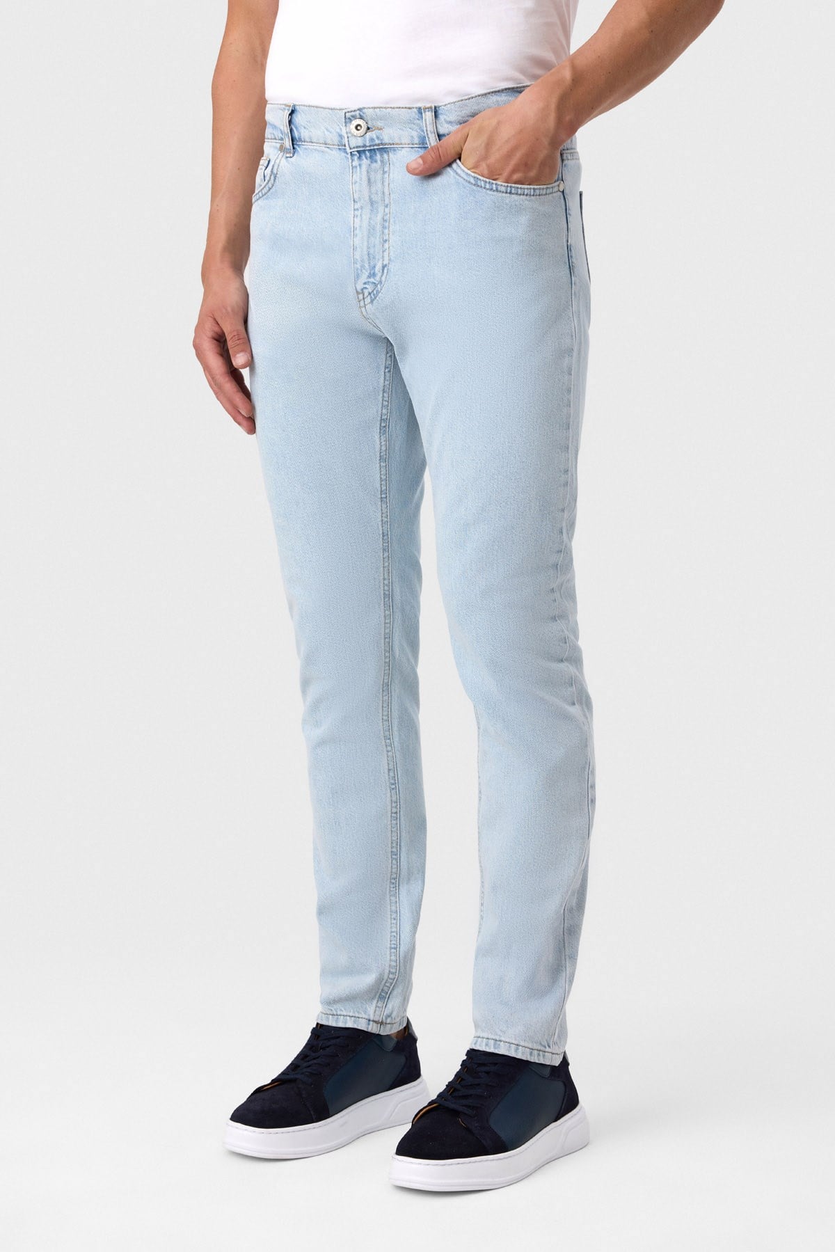 Bel Lastikli Yıkamalı Denim