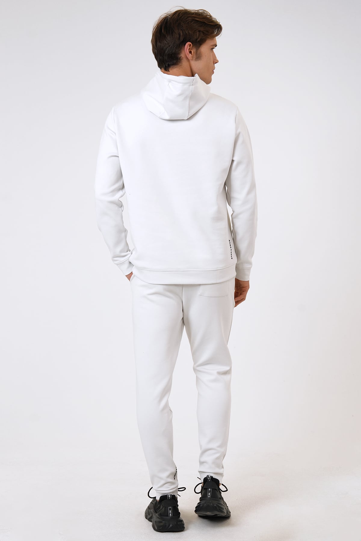 Açık Gri Regular Fit Pamuklu Kapüşonlu Sweatshirt 