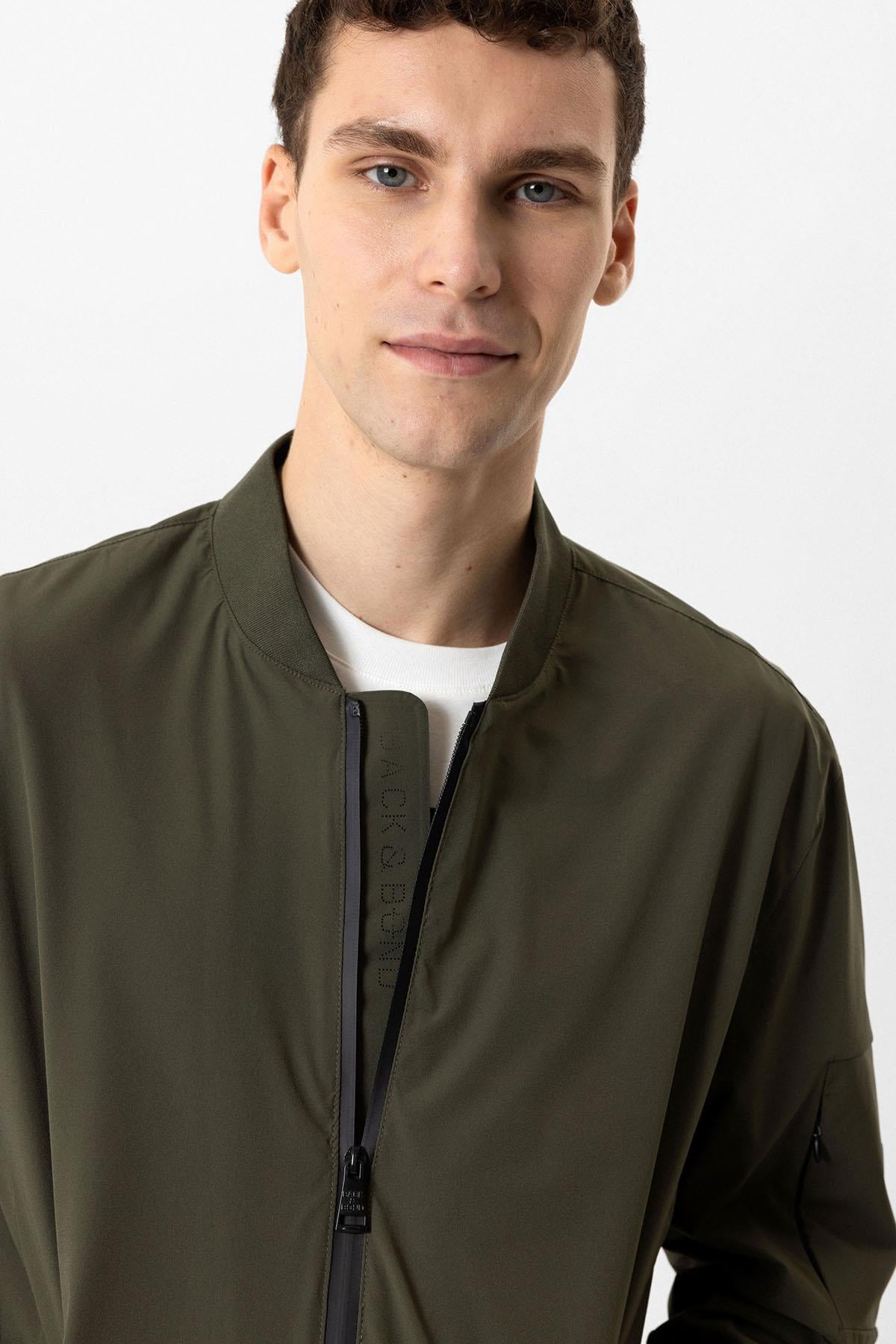 Haki Regular Fit Bomber Ceket Mont