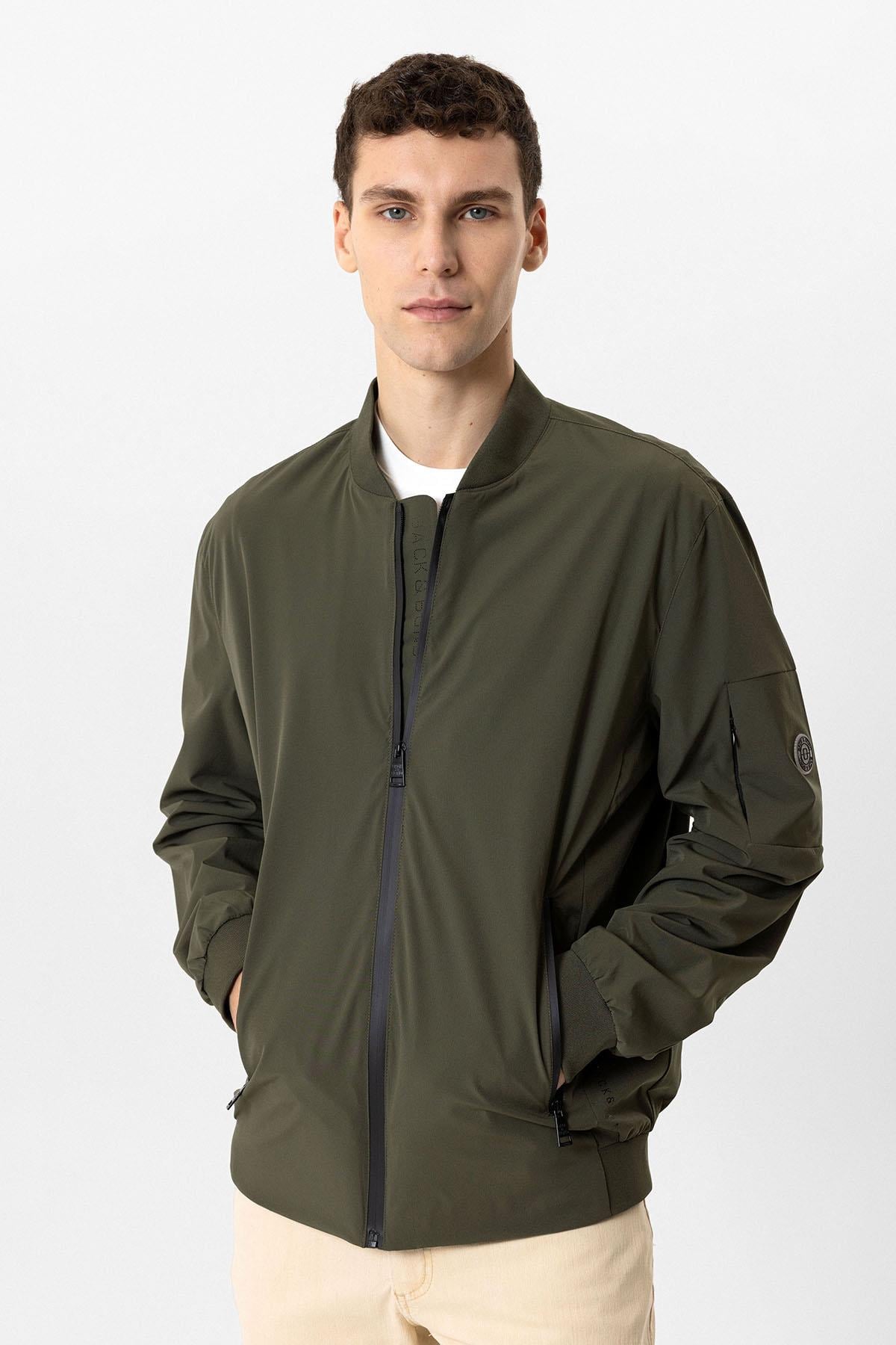 Haki Regular Fit Bomber Ceket Mont
