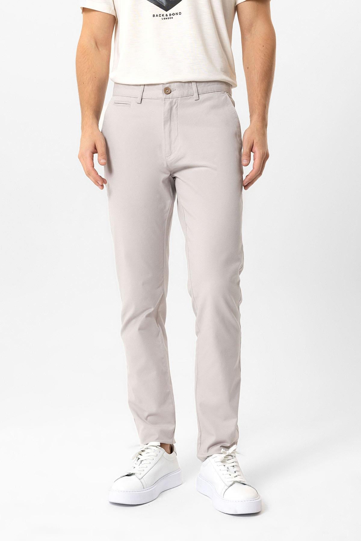 Taş Slim Fit Pamuklu Yan Cep Chino Pantolon