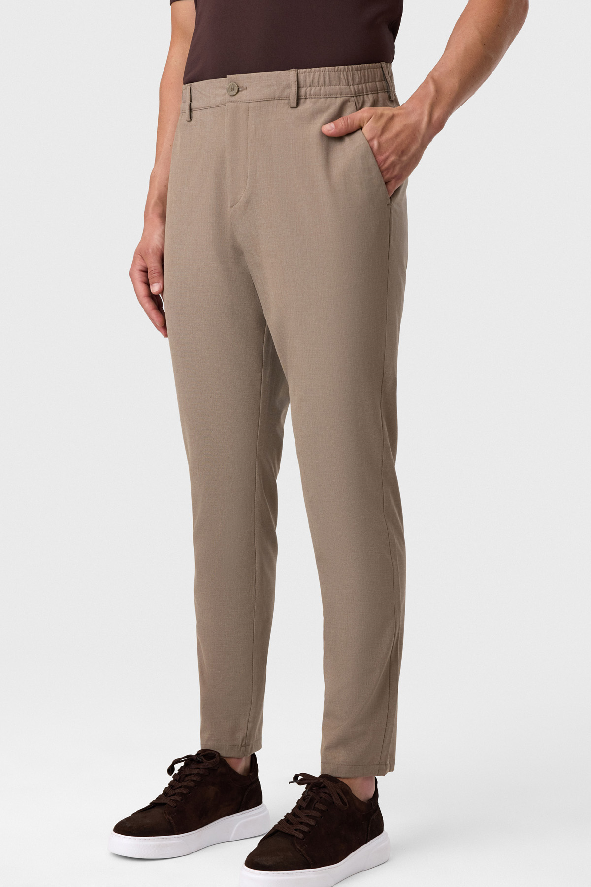 Comfort Fit Kahve Jogger Pantolon