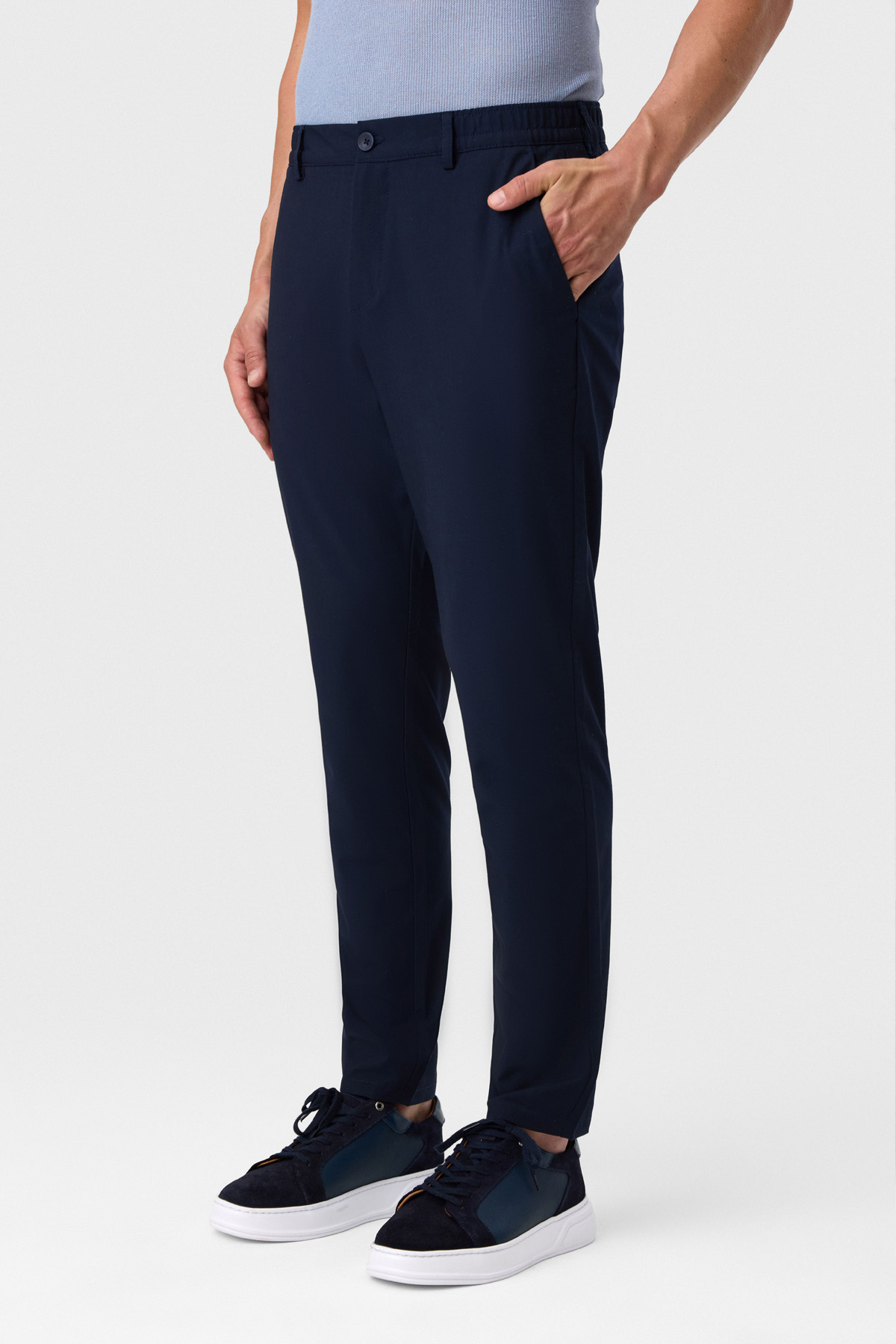 Comfort Fit Lacivert Jogger Pantolon
