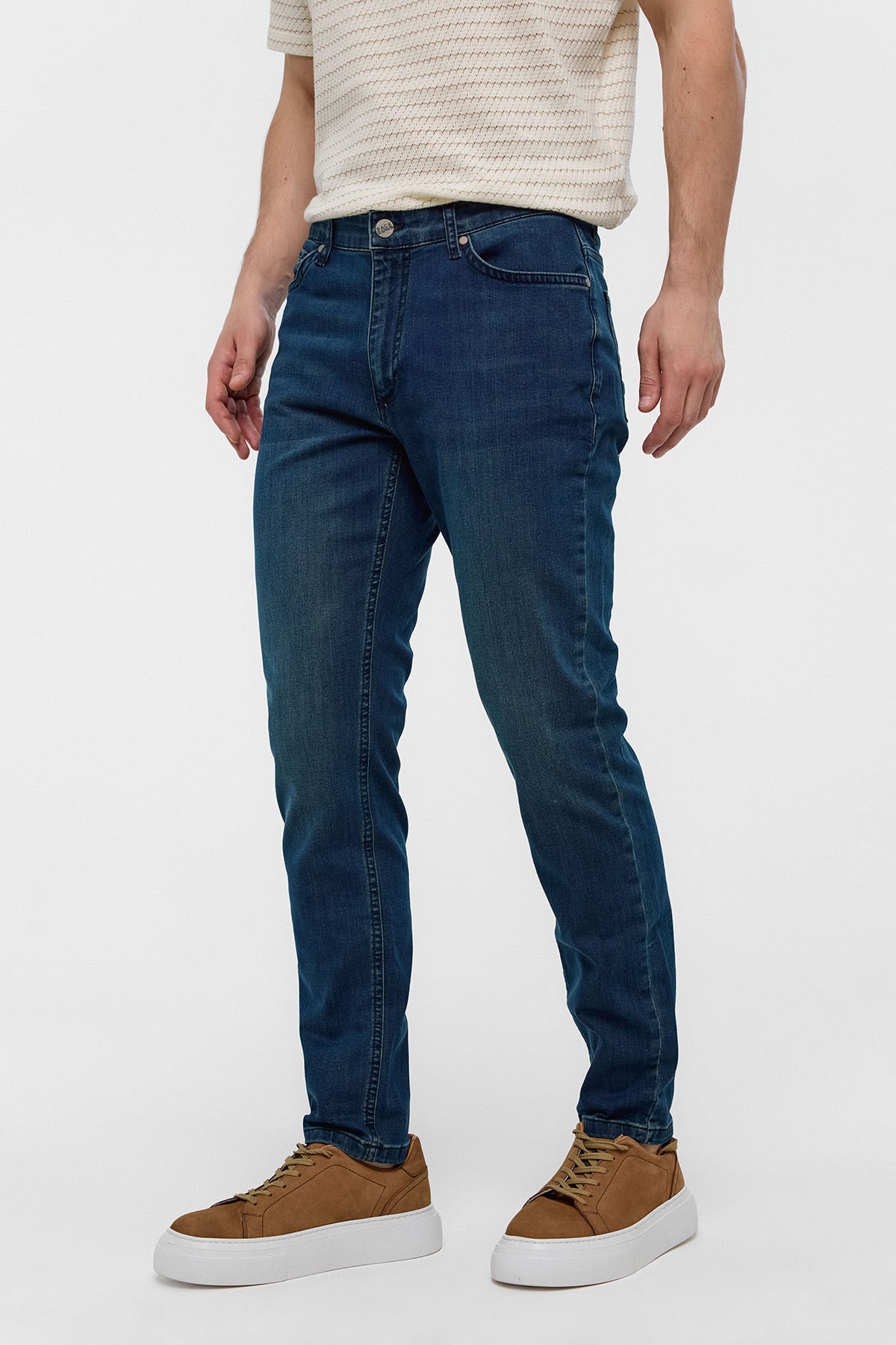 Haki Slim Fit Denim Pantolon