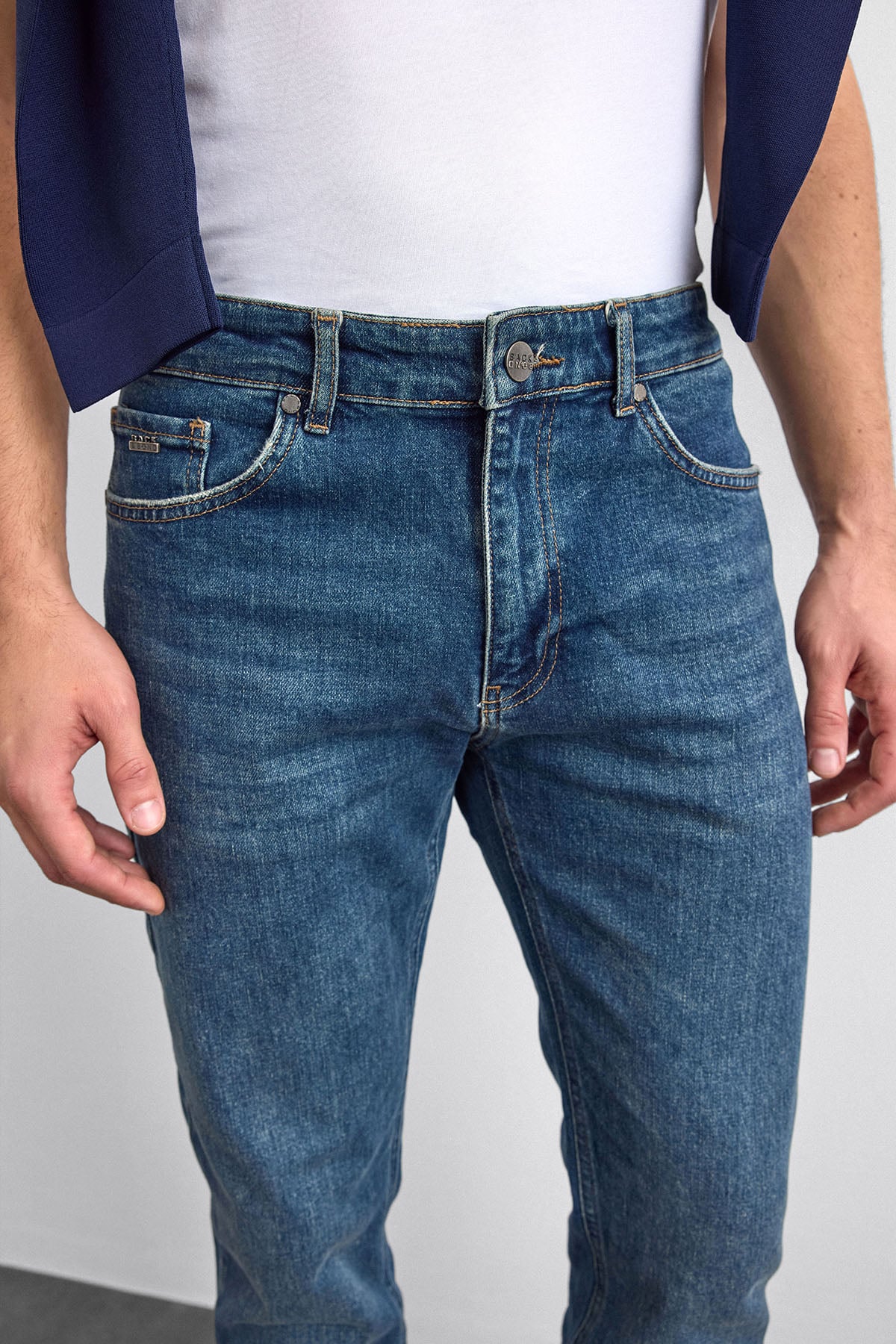 Lacivert Denim Pantolon