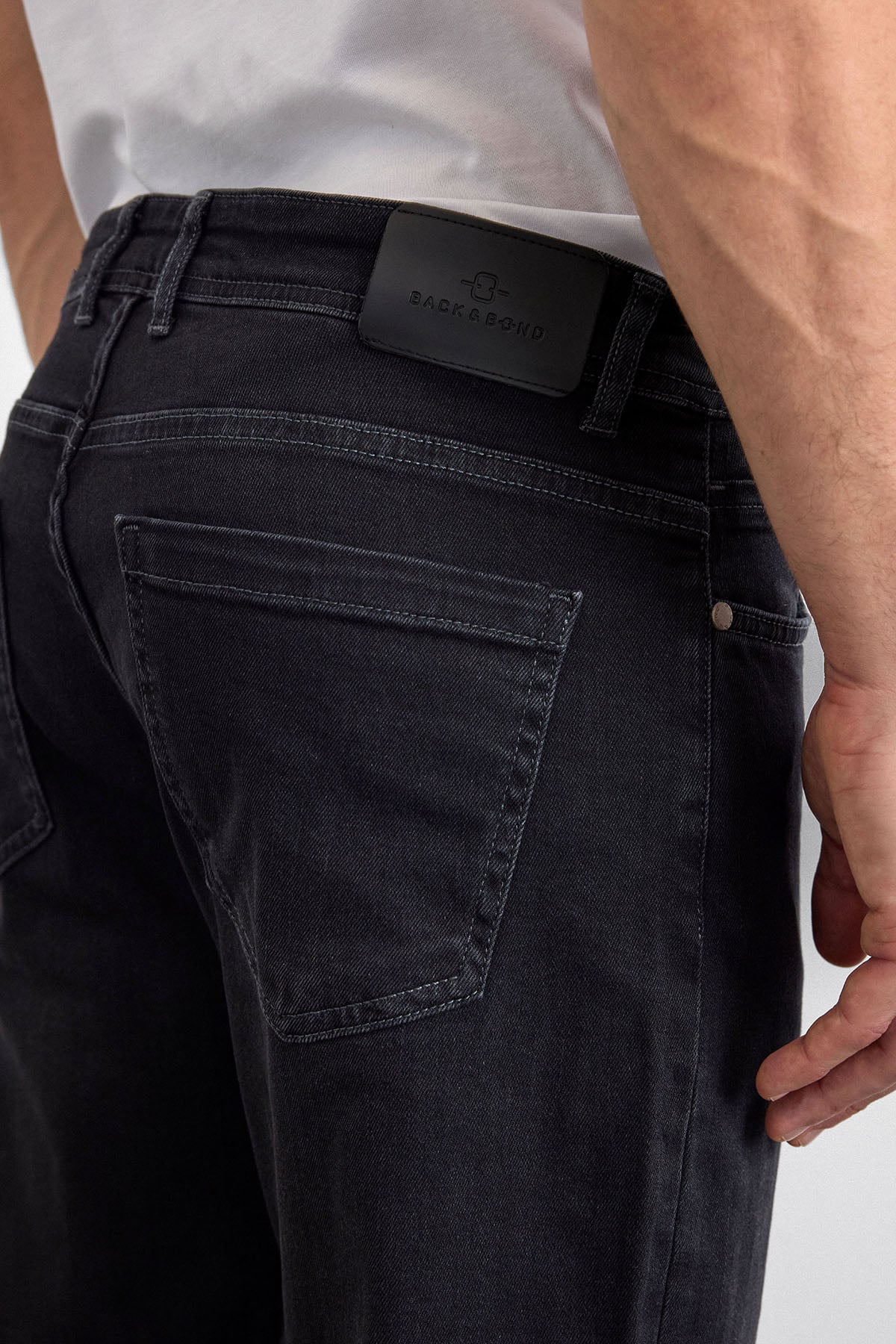 Siyah Slim Fit Denim Pantolon