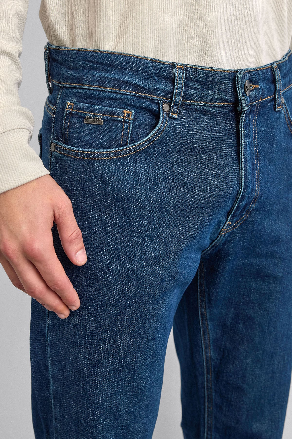 Koyu Lacivert Denim Pantolon