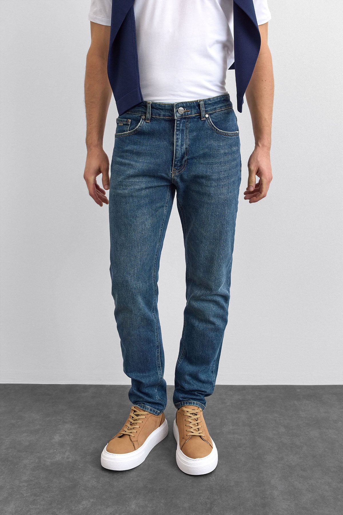 Lacivert Denim Pantolon