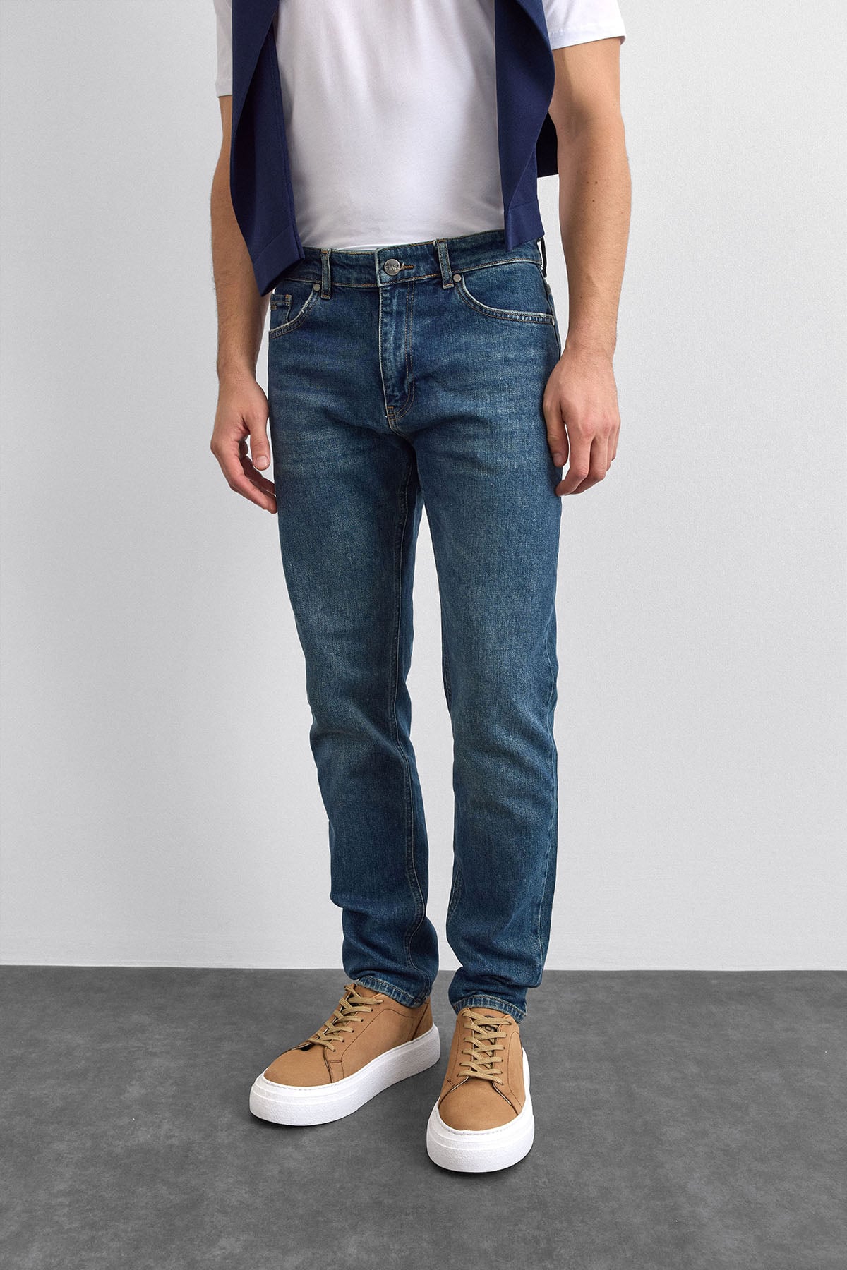 Lacivert Denim Pantolon