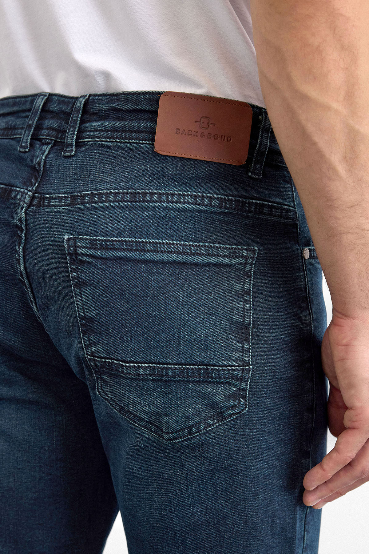 Koyu Lacivert Slim Fit Denim Pantolon