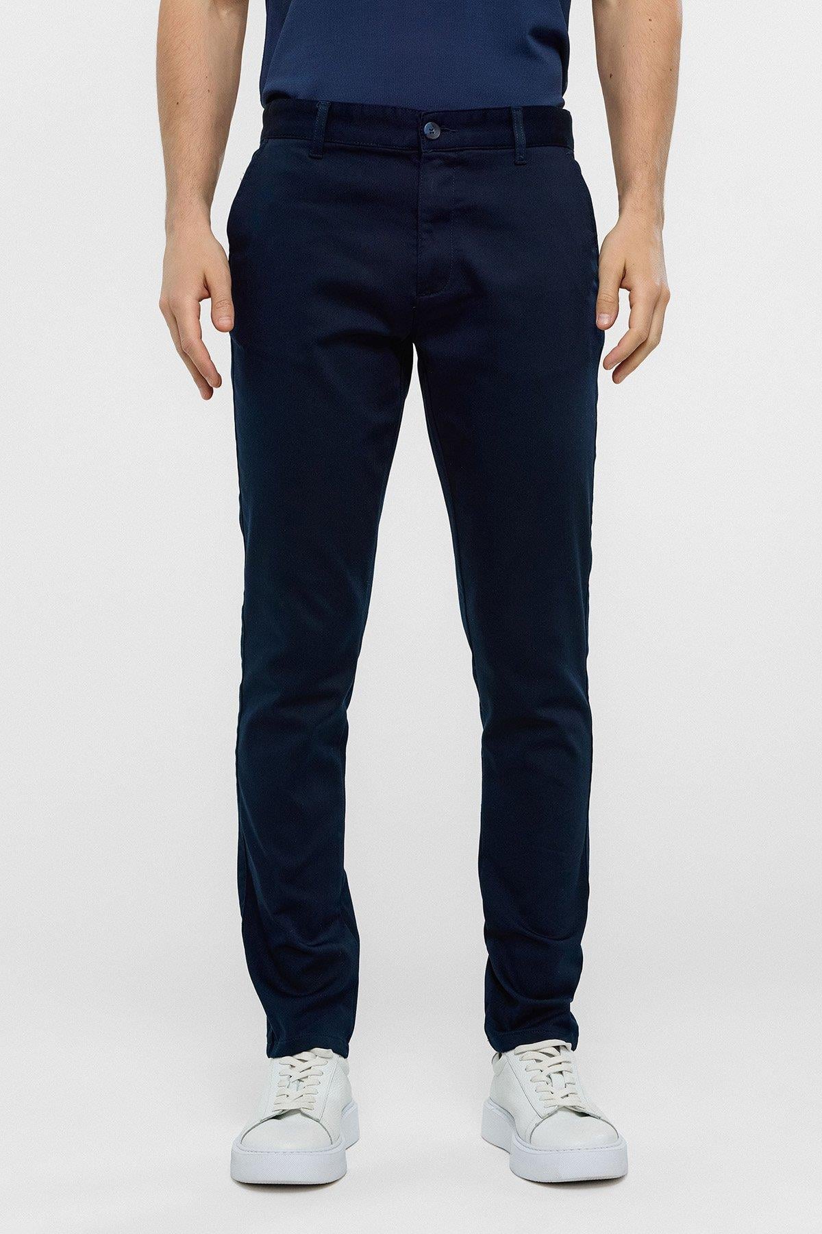 Gri Dokuma Chino Pantolon
