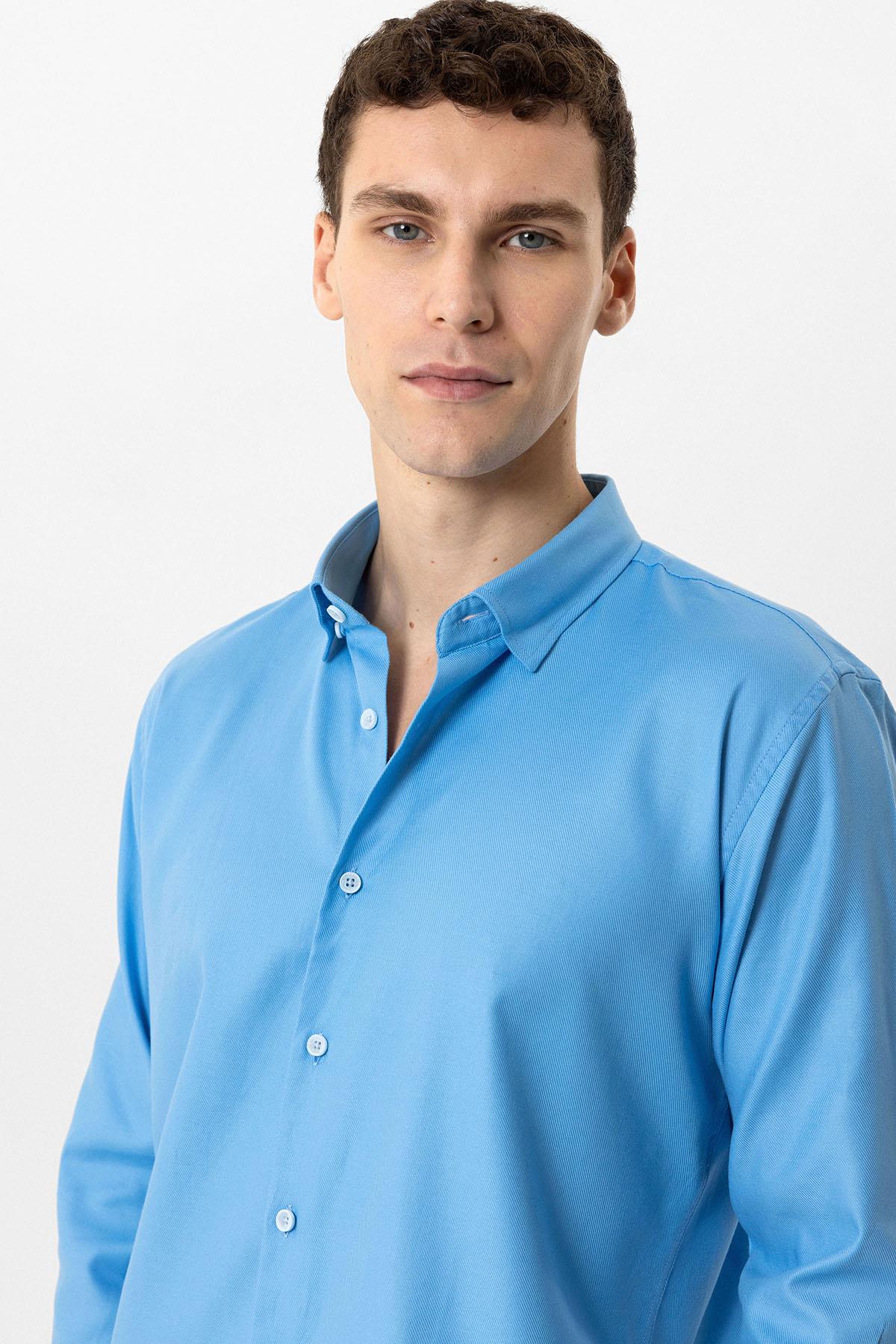 Mavi Slim Fit %100 Pamuk Gömlek