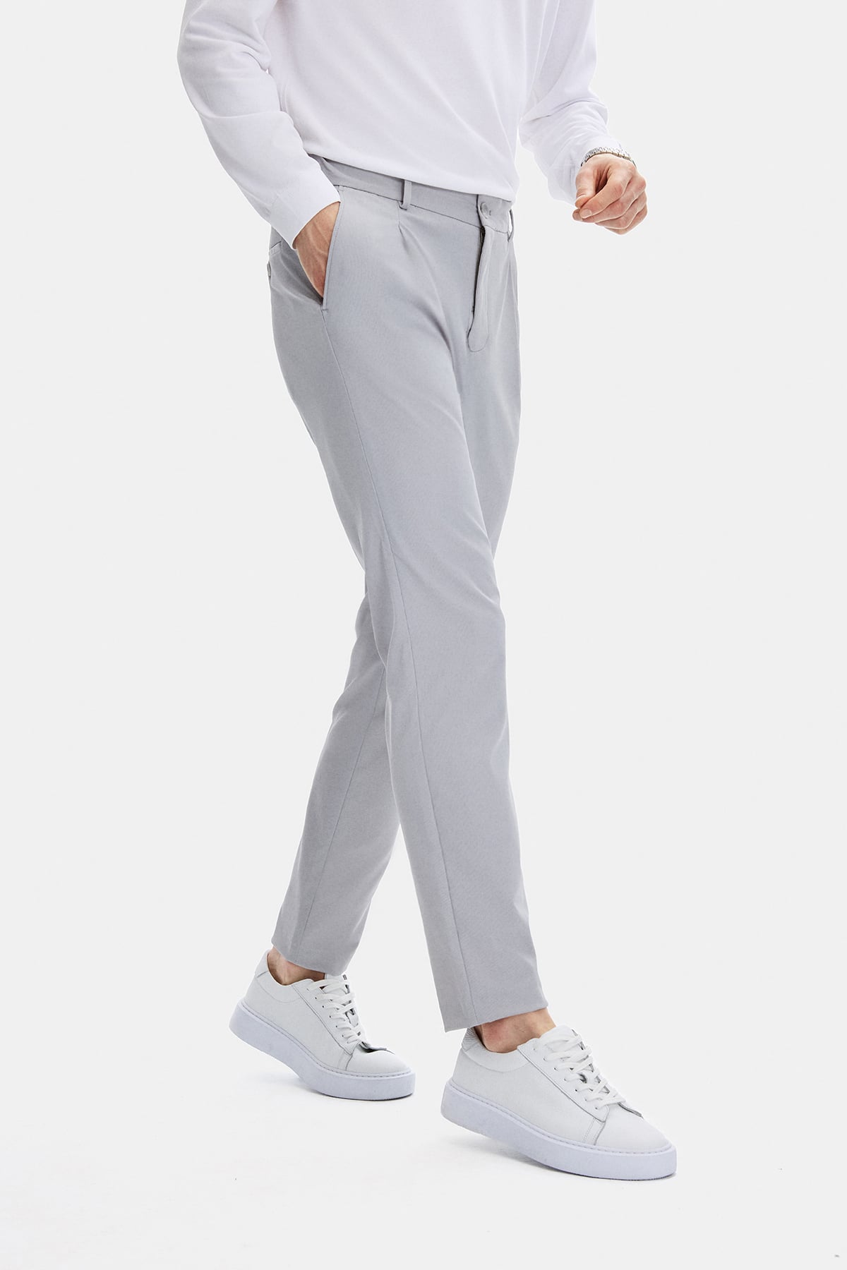 Gri Casual Pantolon 