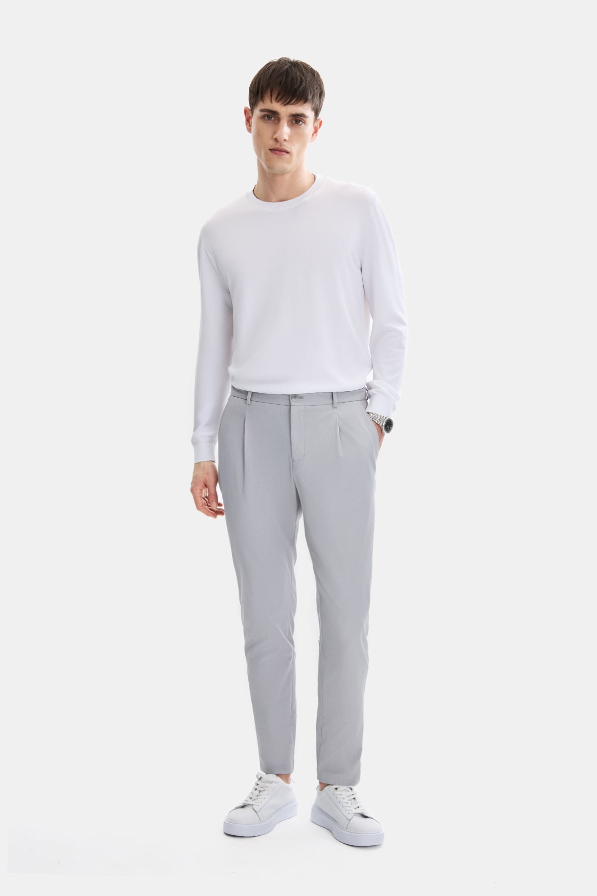 Gri Casual Pantolon 
