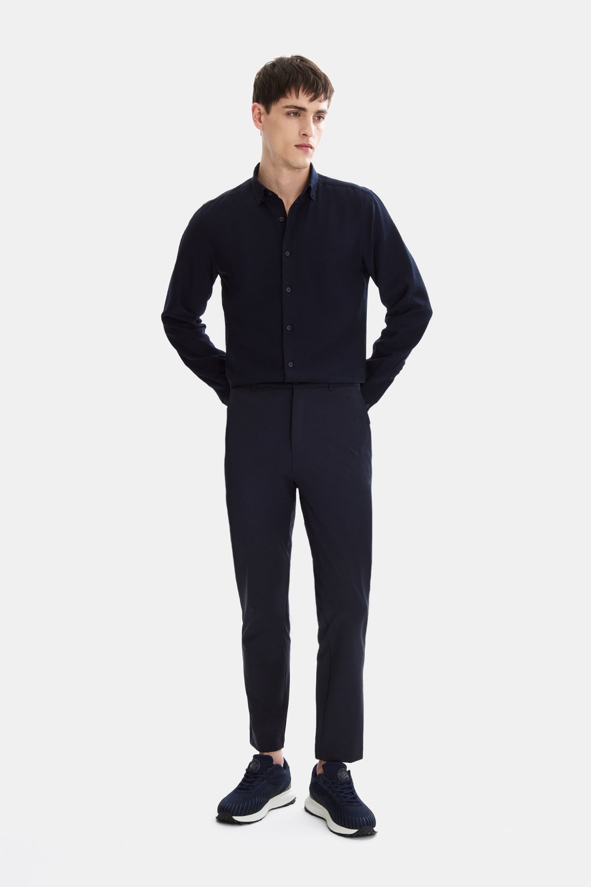 Lacivert Comfort Fit Jogger Pantolon