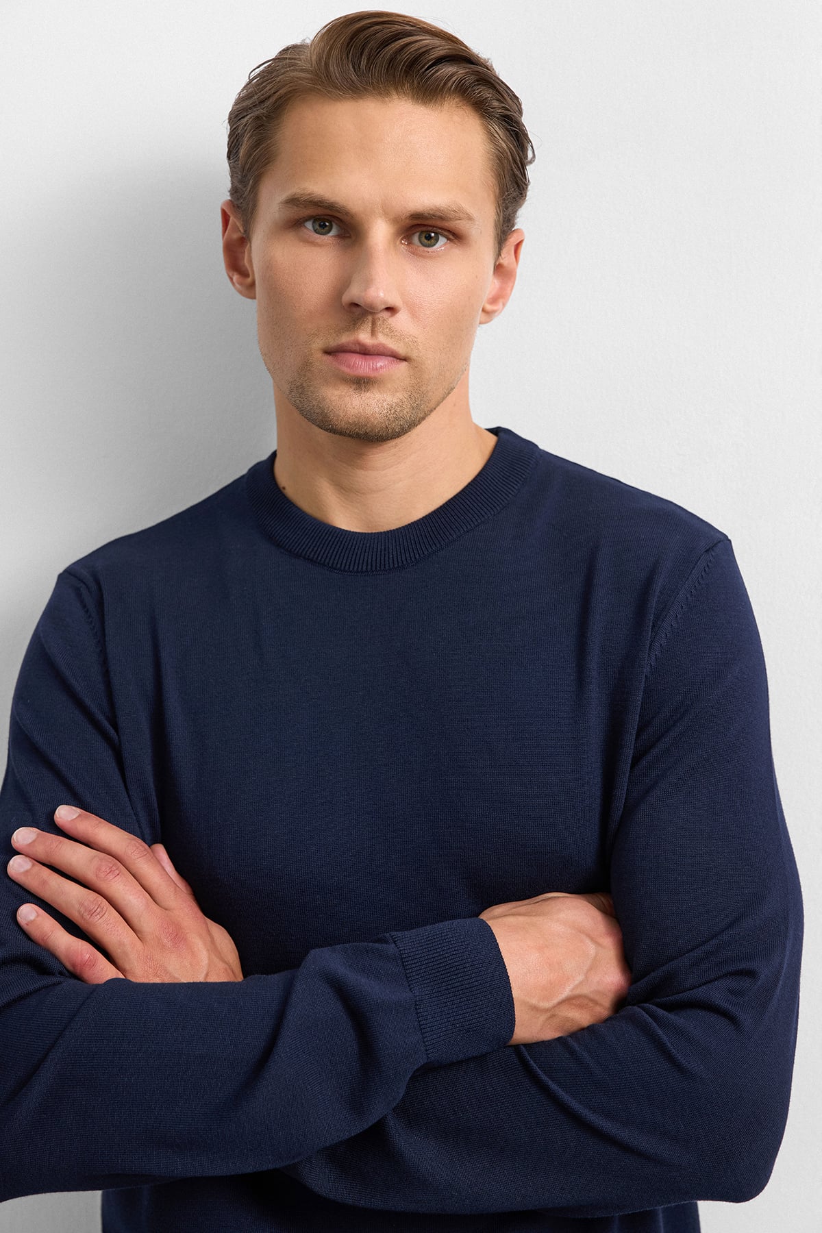 Lacivert Regular Fit Triko Kazak