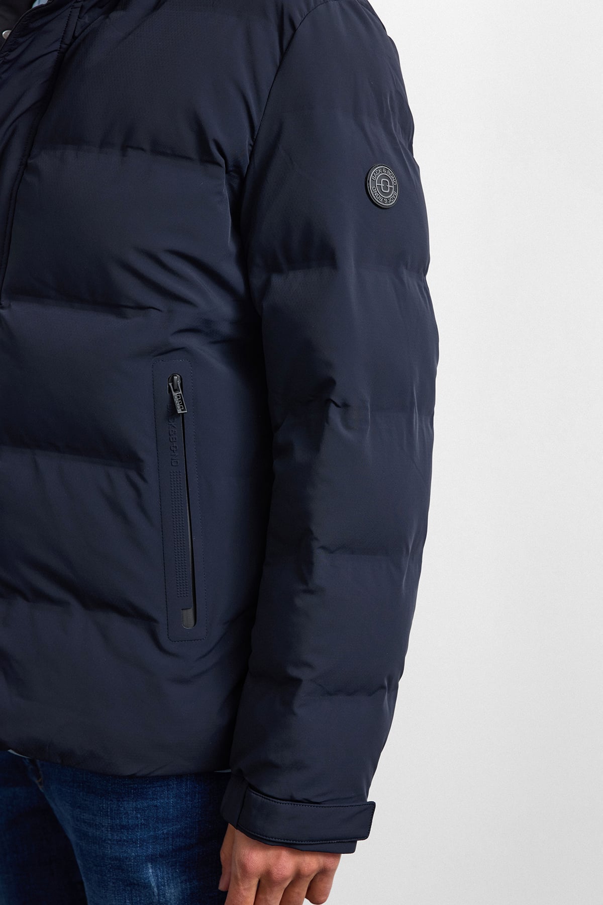 Lacivert Relaxed Fit Puffer Jacket