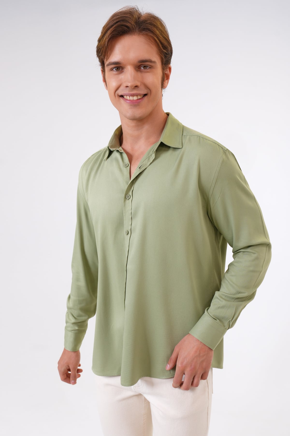 Adaçayı Loose Fit Gömlek