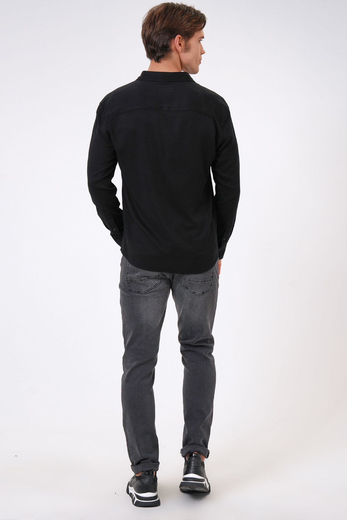 Siyah Loose Fit Gömlek