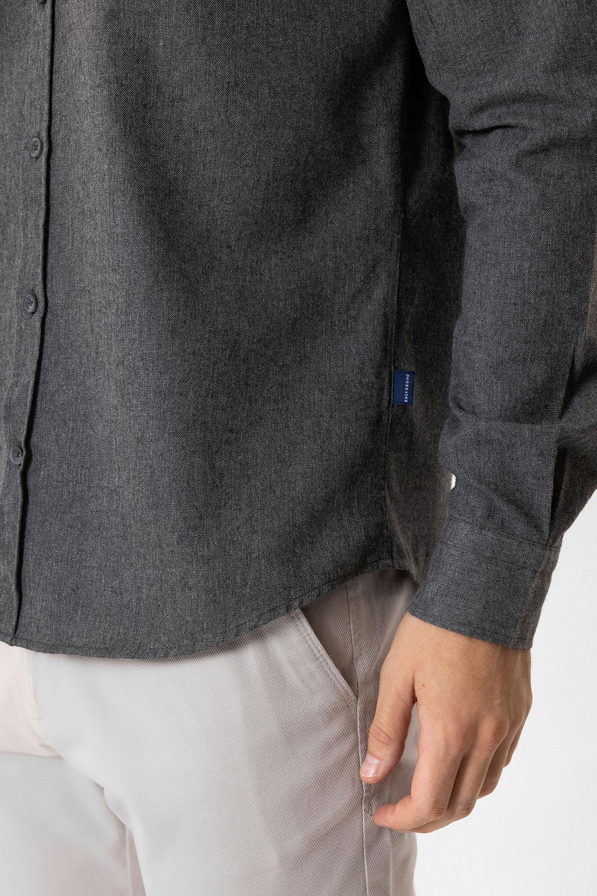 Koyu Gri Slim Fit Gömlek