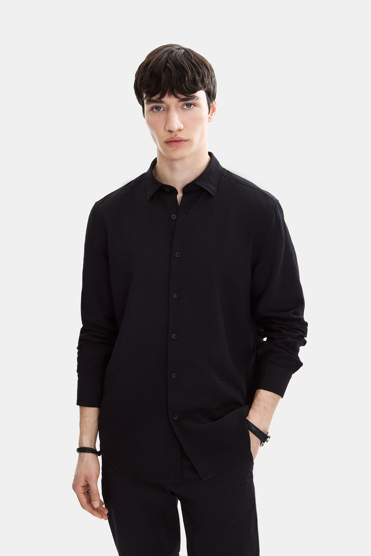 Siyah Regular Fit Gömlek