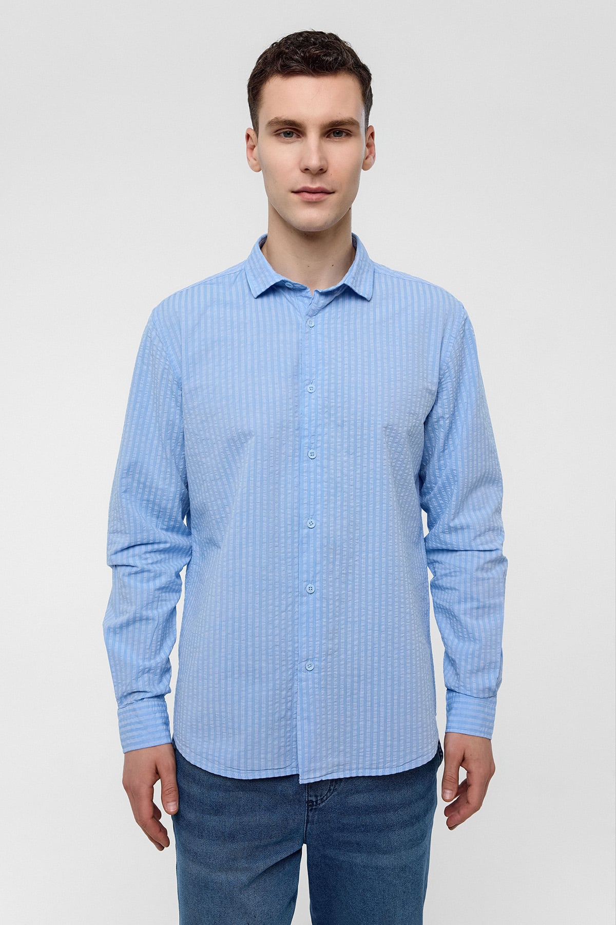 Mavi Regular Fit Uzun Kollu Gömlek