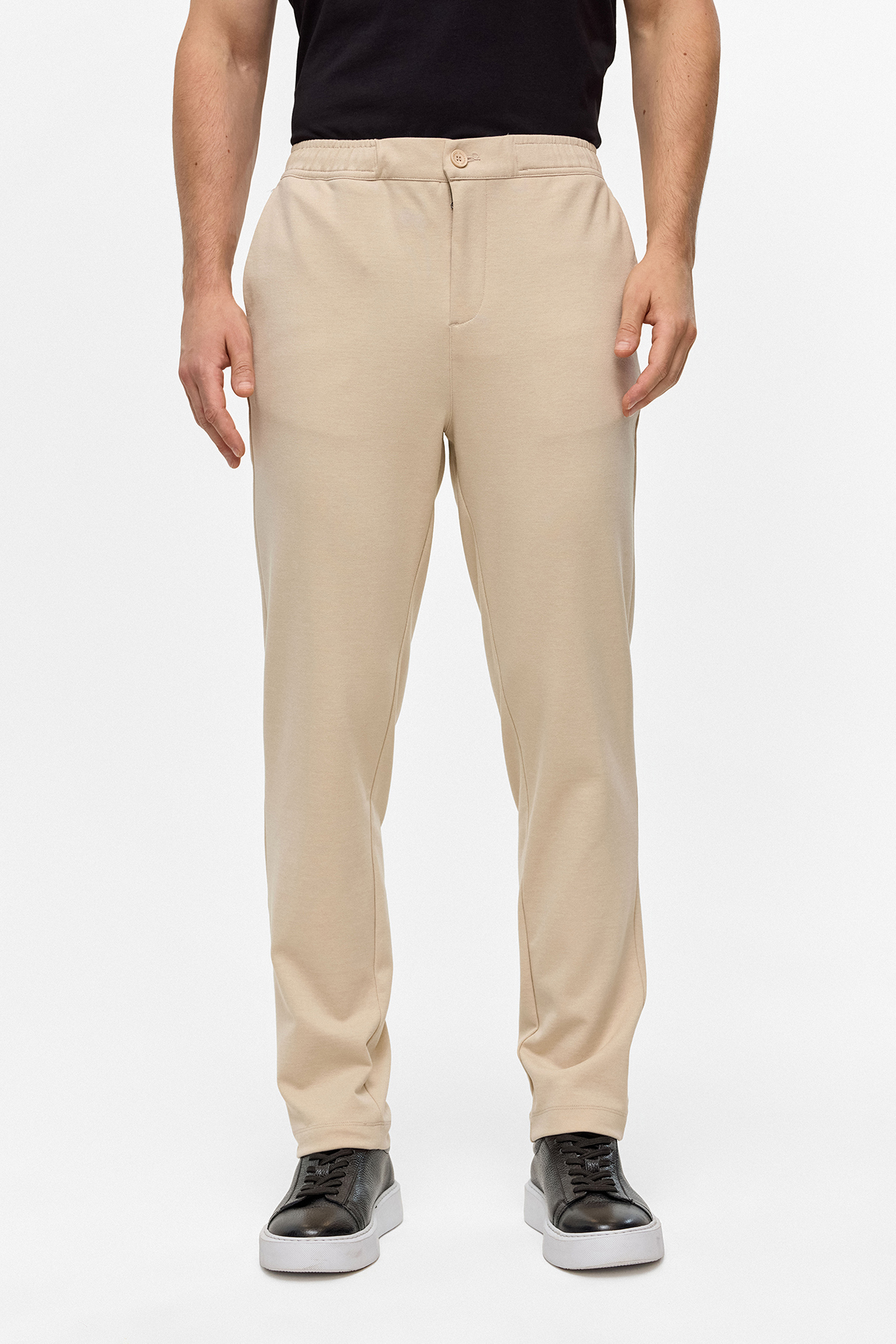 Bej Regular Fit Jogger Pantolon