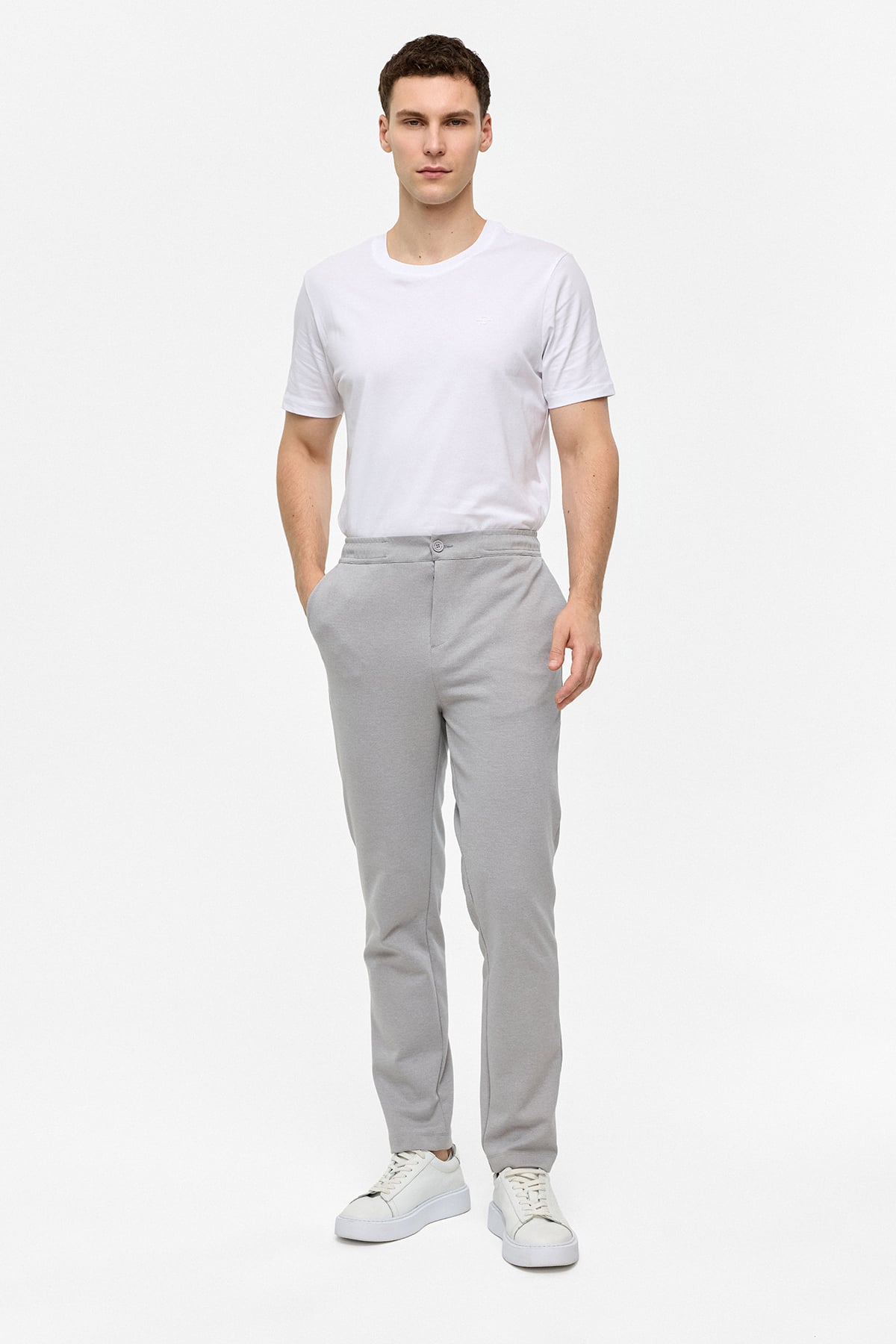 Gri Regular Fit Jogger Pantolon