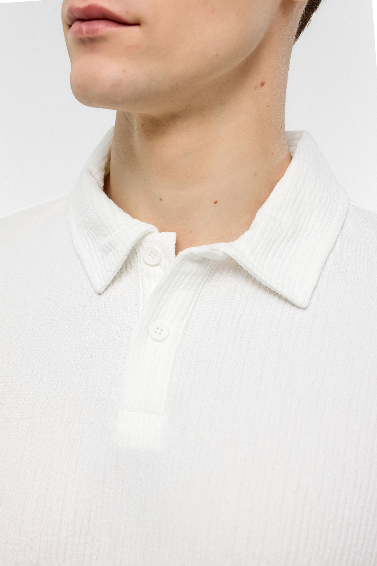 Beyaz Polo Yaka Regular Fit Tişört