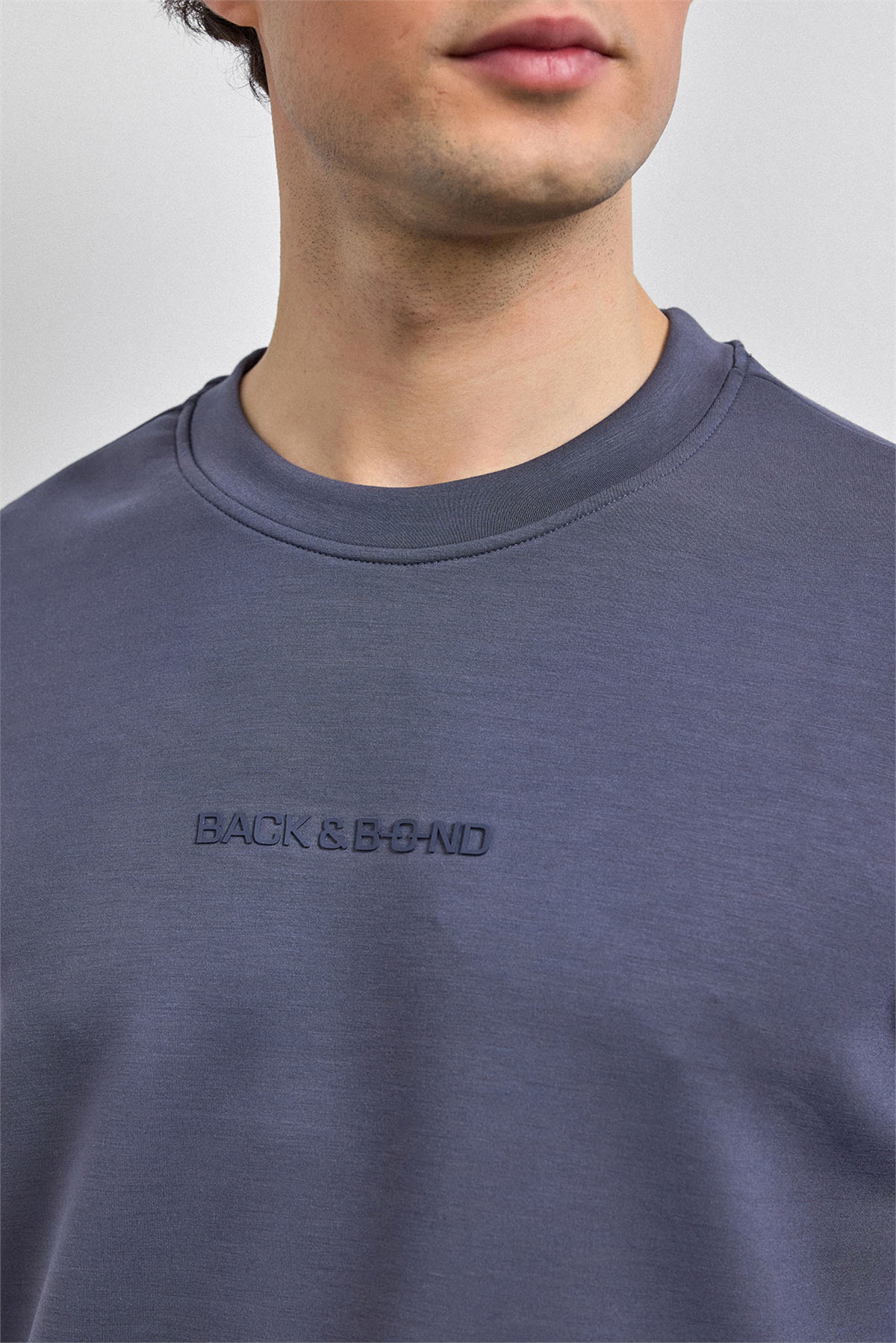 Antrasit Regular Fit Bisiklet Yaka Sweatshirt