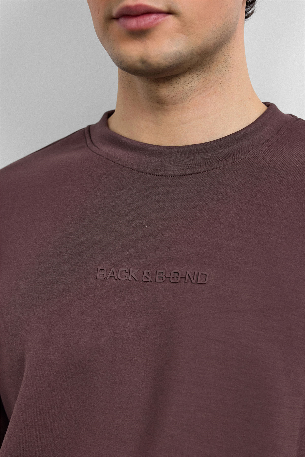 Kahve Regular Fit Bisiklet Yaka Sweatshirt