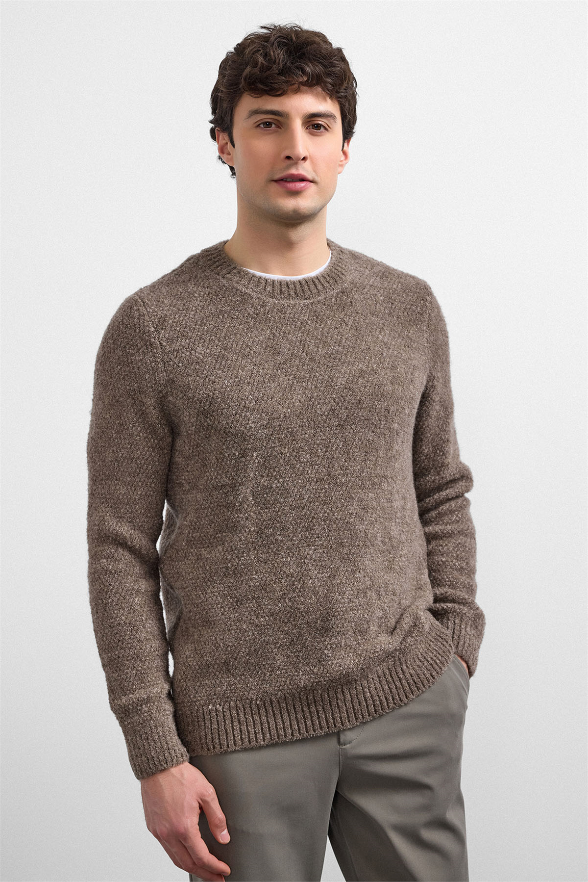 Vizon Regular Fit Bisiklet Yaka Triko Kazak