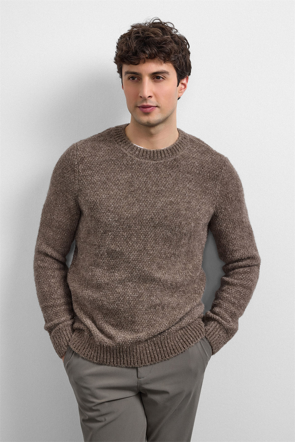 Vizon Regular Fit Bisiklet Yaka Triko Kazak