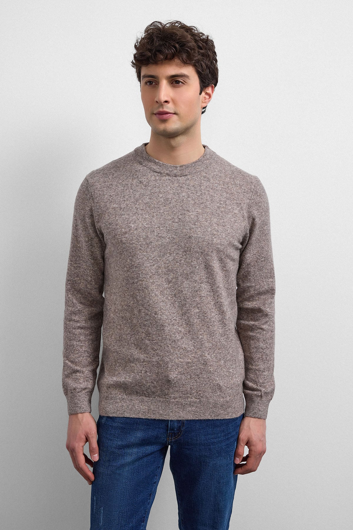 Vizon Regular Fit Bisiklet Yaka Triko Kazak